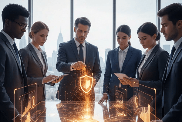 Team reviewing regulatory compliance documentation