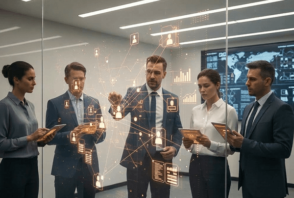 Team analyzing cyber threat intelligence data