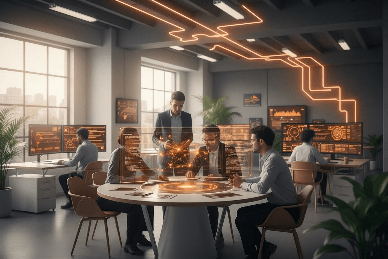 Team reviewing phishing simulation results